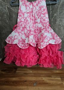 Girls Floral Dress with Ruffles