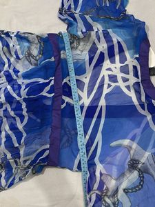 Bohemian Blue Anchor Print Beaach swim dress