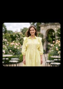 Chic Yellow Ruffle Dress
