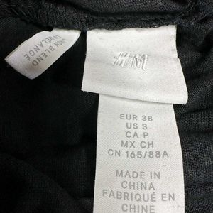 H&amp;m Black Off-Shoulder Puff Sleeve Dress