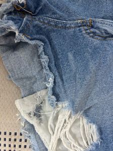 Distressed Denim Shorts