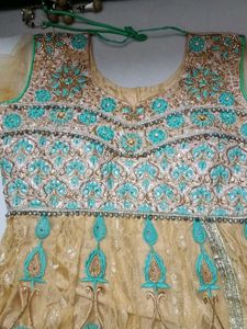 golden frock suit