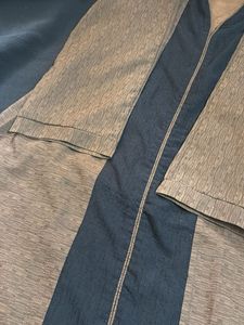 Brown &amp; Black Striped Abaya