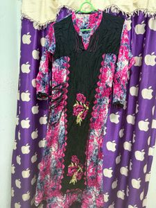 Bohemian Floral Print Maxi kurta