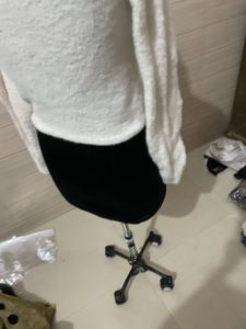 HOLLISTER Cozy White Fuzzy Cardigan