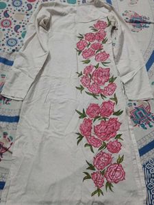 Hand-Painted Floral Kurta