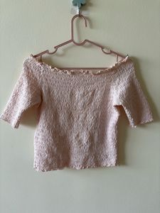 Smocked Off-Shoulder Top