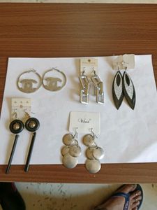 Wknd Dangle Earrings - Silver Tone