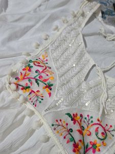 Embroidery White Top