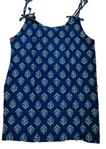 Navy Blue Printed Kurta