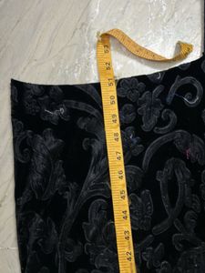 Black Velvet Dress Material