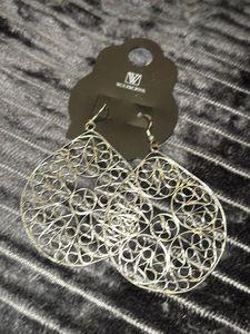 Intricate Silver Filigree Teardrop Earrings