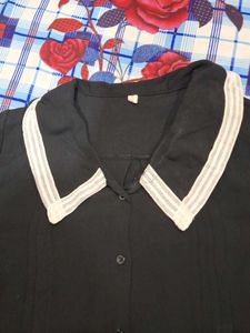 Chic Black Button-Up Top