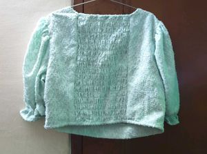 Trendy Mint Square Neck Smocked Top
