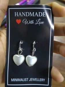Heart Pearl Earrings