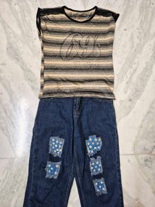 Striped Sparkle Top