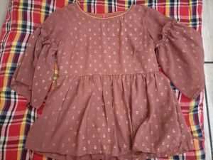 Women printed brown top