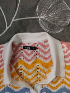 Colorful Chevron Knit Sweater