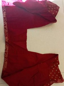 Red Ethnic Blouse with Bandhani Print