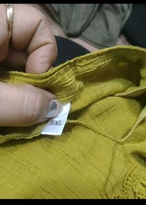 Yellow Kurta with Intricate Crochet Detail