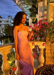 Stunning Ombre Strapless Maxi Dress