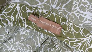 Olive Green Floral Print Dress