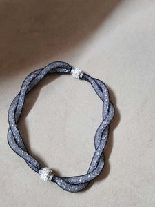 Sparkling Black Mesh Bracelet