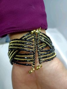 Black and Gold Adjustable Kada