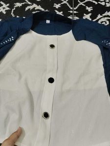 Stylish Blue and White Kurta girl