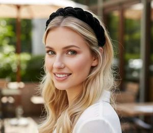 Black Velvet Braided Headband