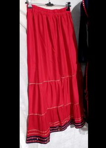 Beautiful Navy Blue Kurta Set with Red Dupatta