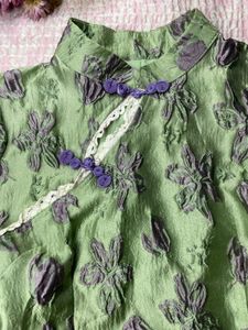 floral Jacquard Qipao Dress