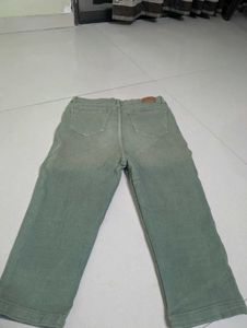 Green Cropped Pants