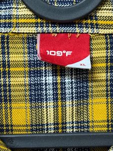 Yellow &amp; Navy Plaid Button-Up Shirt
