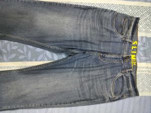 Men's Slim Fit Blue Denim Jeans