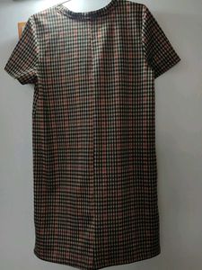 Retro Plaid Shift Dress