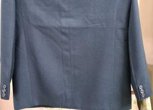 Partywear Navy Blue woollen Blazer style coat