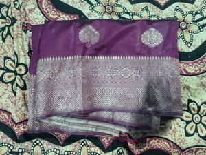 Elegant Purple silk saree