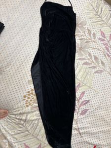 Elegant Black Halter Neck Maxi Dress