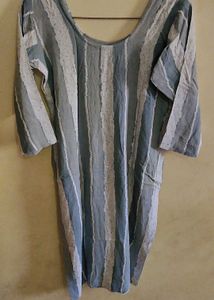 Stylish Striped Kurta with Embellishments