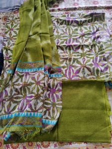 Green Floral Print Kurta Set