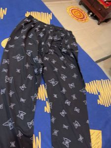 Black Butterfly Print Palazzos