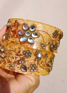 Exquisite Floral Embellished Bangles