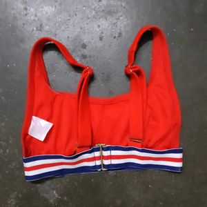 Vibrant Red Sports Bra