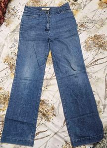 Flared Blue Denim Jeans