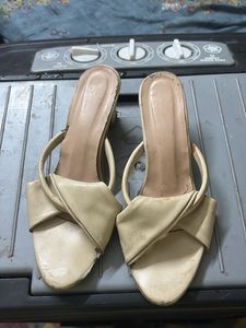 Chic Cream Block Heels