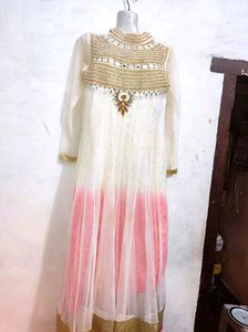 GOWN WITH PEARL WORK