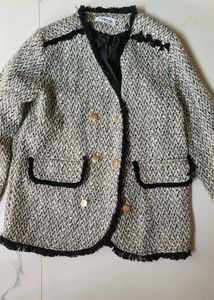 Chic Tweed Blazer Jacket