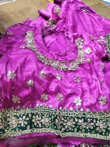 Brand New Lahnga With Patti Work. It's New. Wear Only One Time In My Reception.