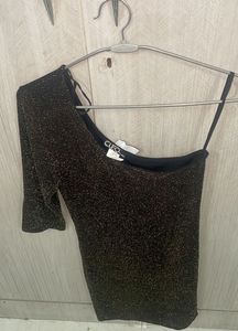 Sparkly One-Shoulder Top